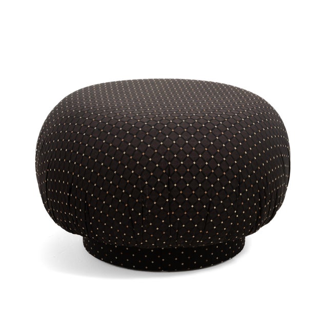 Comfort Designs, Inc. Adrian Pearsall Postmodern Swivel Mushroom Pouf Ottoman Original Fabric Directional Weiman Preview Comfort Designs For Sale - Image 4 of 10