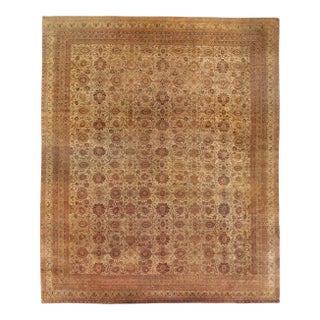 Fine Hand Antique Agra Rug For Sale