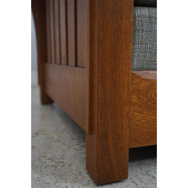 Stickley Mission Oak Arts & Crafts Upholstered Sofa For Sale - Image 10 of 18