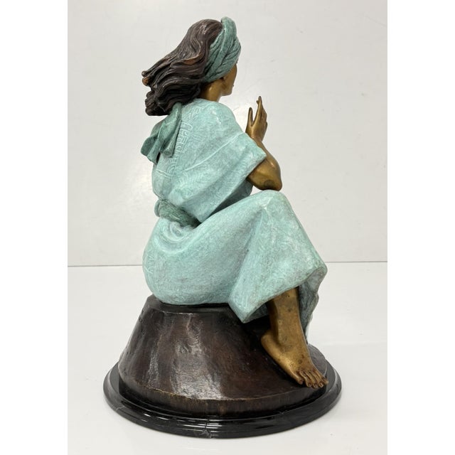 Victor Gutierrez Bronze "Mujer Sentada" Artist Proof Sculpture, 1989 For Sale In Los Angeles - Image 6 of 18
