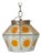 1960s Feders Felipe Delfinger Orange Art Glass Pendant Shade For Sale