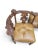 Wood Antique Italian Renaissance Revival Carved Tufted Tete-a-Tete Settee Newly Reupholstered in Leather For Sale - Image 7 of 10