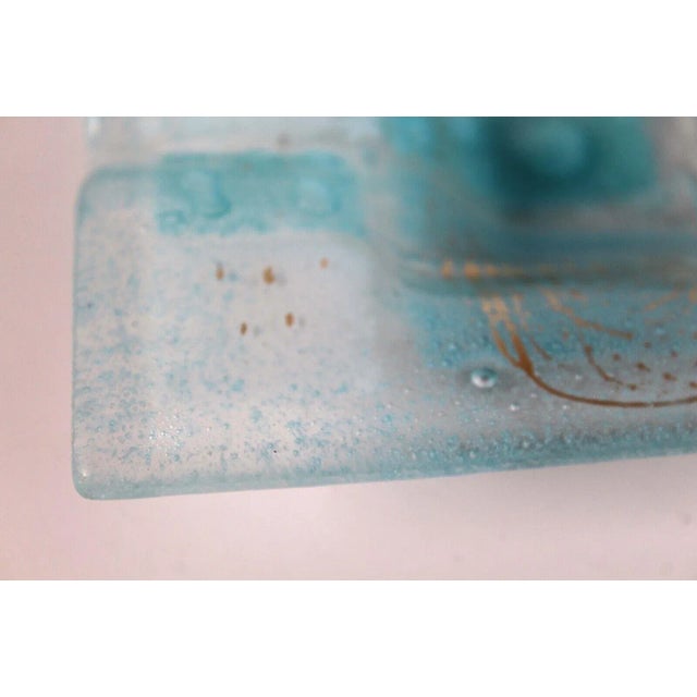 Mid 20th Century Higgins MidCentury Modern Baby Blue, White, & Gold