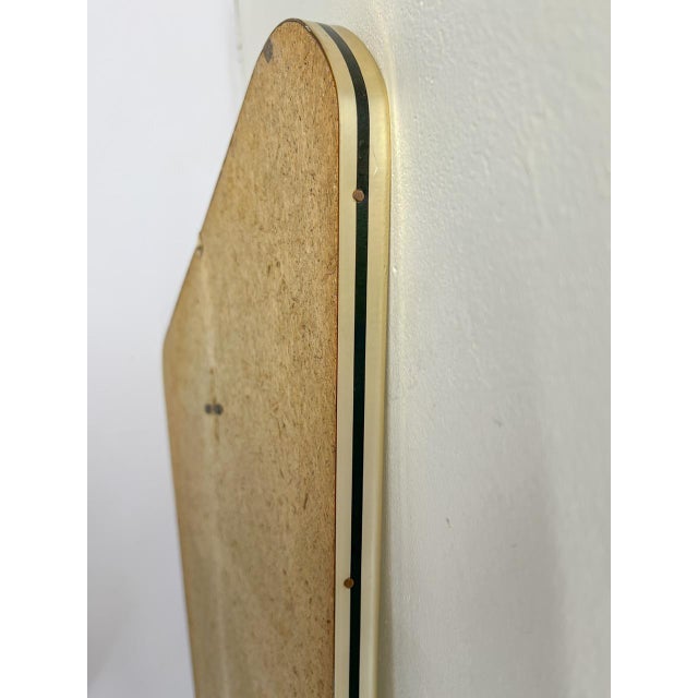 Black Atomic Asymmetric Mirror with Geometric Lines, 1960s For Sale - Image 8 of 10