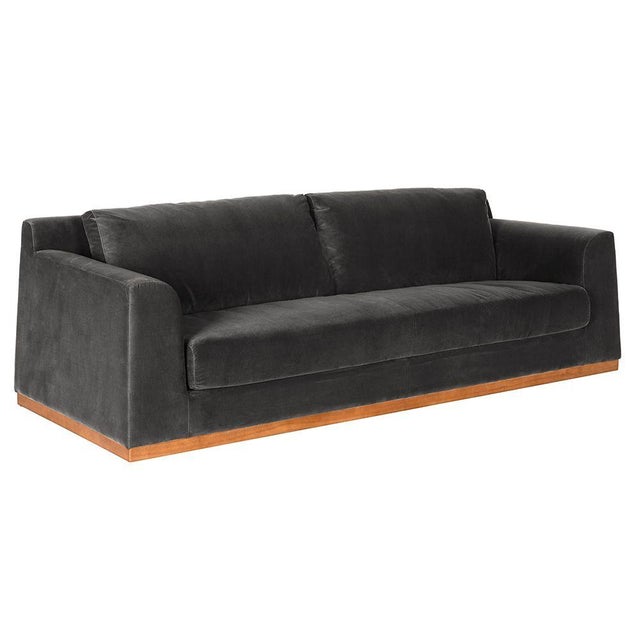 NOIR Seville Sofa, Grey Velvet For Sale In Los Angeles - Image 6 of 6