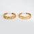 1980s Oval Shimmer Hoop Earrings Vintage 14k Yellow Gold 1" Drops Estate Jewelry, Pair For Sale - Image 5 of 6