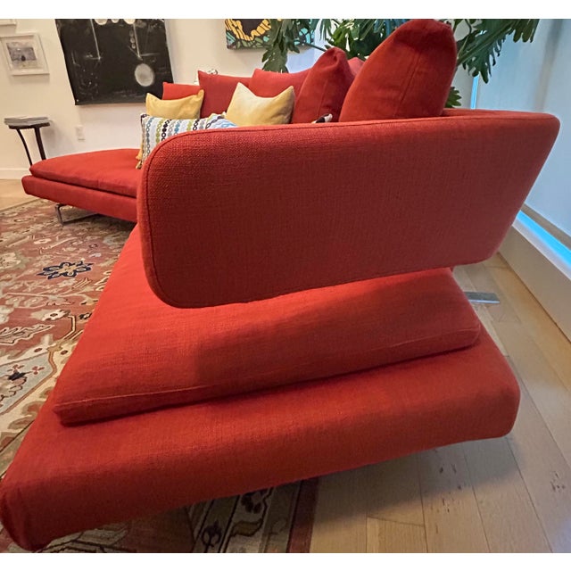 2010s B&b Italia "Arne" Two-Piece Sectional Sofa by Antonio Citterio, Red For Sale - Image 5 of 11