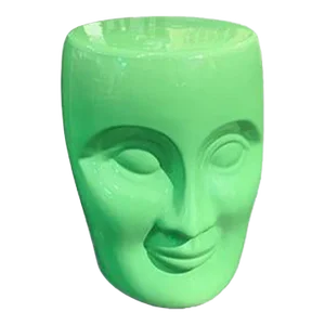 2000s Solid Light Green Garden Stool