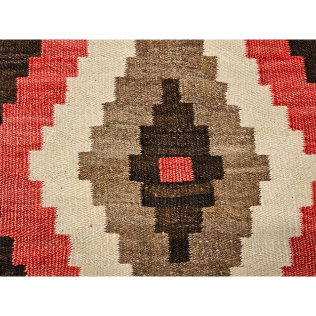 Textile Vintage Native American Navajo Rug, Handwoven Wool, Eye Dazzler Pattern, 5x7 For Sale - Image 7 of 11