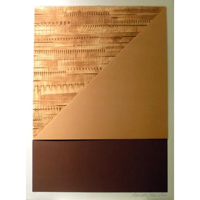 Minimalism 1974 Arnaldo Pomodoro Italian Folded Page Lithograph Print For Sale - Image 3 of 3