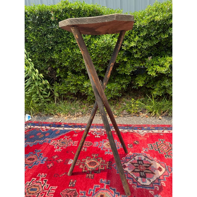 1900 - 1909 Antique Folk Art Primitive Plant Stand For Sale - Image 5 of 8