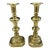 Pair of Vintage English Brass Candlesticks For Sale