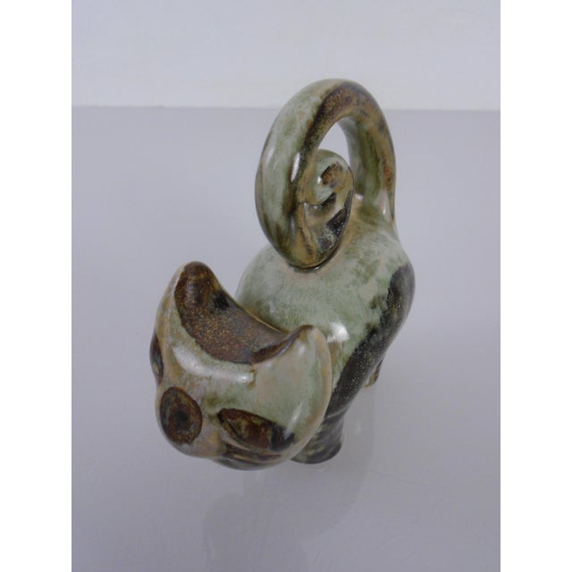 Danish Studio Ceramic Cat by Joseph Simon for Soholm Stentoj, 1960s For Sale - Image 13 of 16