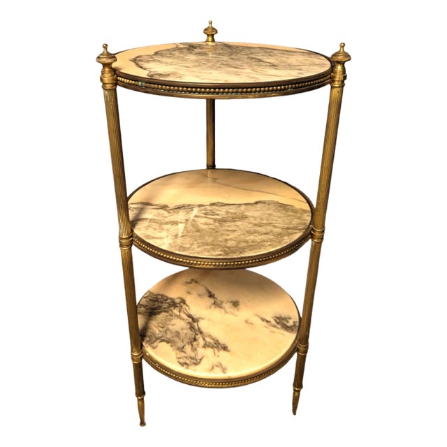 Guéridon with Marble Trays For Sale