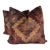 Ikat Velvet in Wine/Navy 22" Pillows-a Pair For Sale
