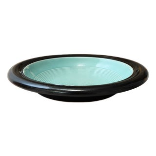 Postmodern Two-Tone Stoneware Centerpiece Bowl by Franco Bucci for Laboratorio Pesaro, 1970s For Sale