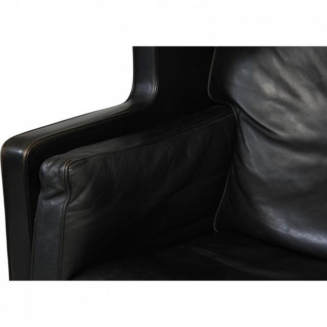 Kupe 2-Seater Sofa in Black Leather by Børge Mogensen, 1980s For Sale - Image 3 of 18