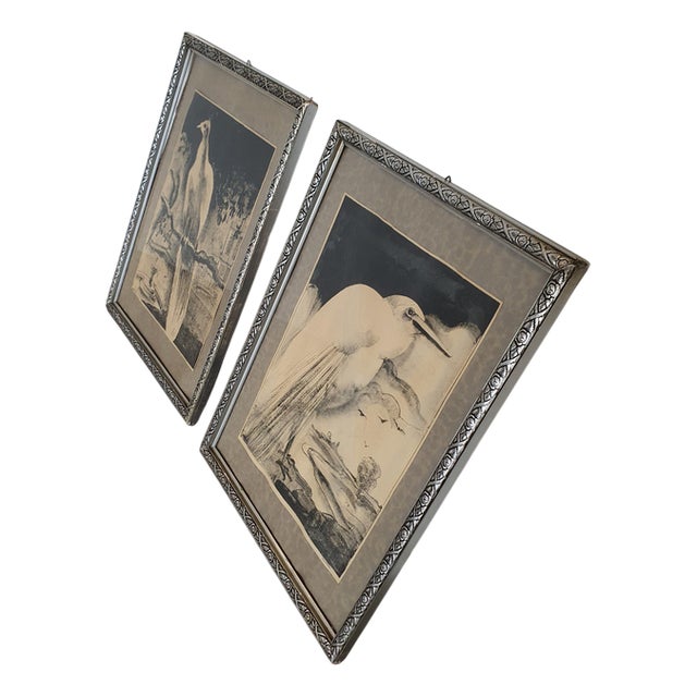 Birds, Lithograph, Framed For Sale