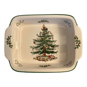 Late 20th Century Spode Christmas Tree Bakeware Serving Dish