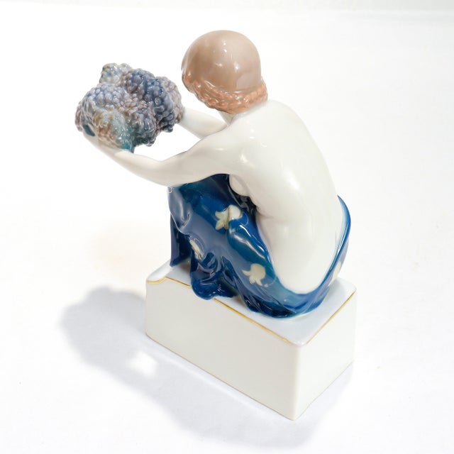 Antique Art Nouveau Rosenthal Porcelain Figurine of the Grape Bearer by Marcuse For Sale - Image 9 of 12