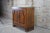 1980s Vintage Cherry Console Cabinet With Curio Display Glass Top Showcase For Sale - Image 4 of 11