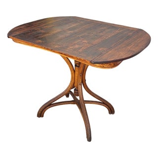 Late 19 Century Victorian Polished Oak Bent Wood Dining Table Attributed to Mundus Thonet For Sale