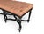 1960s Louis XVI Style Ebonized Bench With Tufted Coral Jacquard Upholstery For Sale - Image 10 of 10