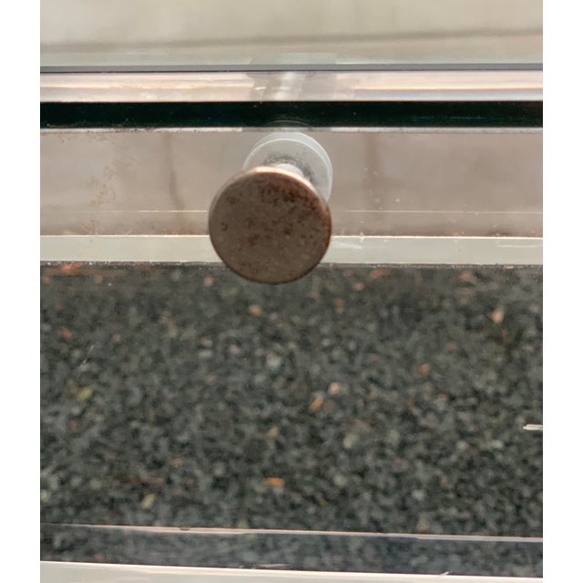 Large Vintage Lucite Coffee Table With Glass Top, C. 1970s For Sale - Image 9 of 12