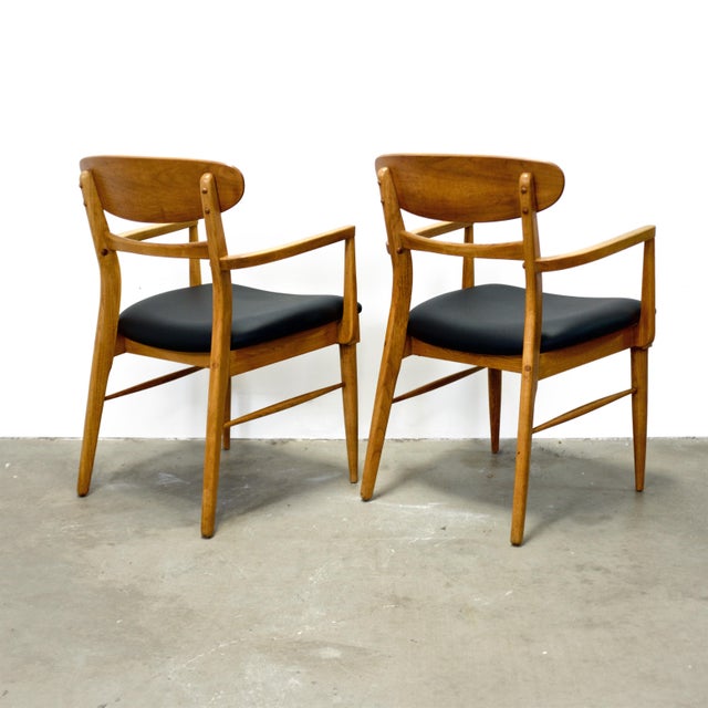 Lane “Acclaim” Walnut & Ash Pair of Armchairs For Sale - Image 10 of 10