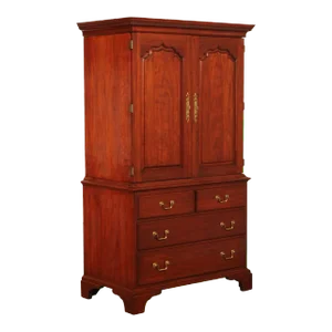 Early 21st Century Henkel Harris Chippendale Style Cherry Media Armoire