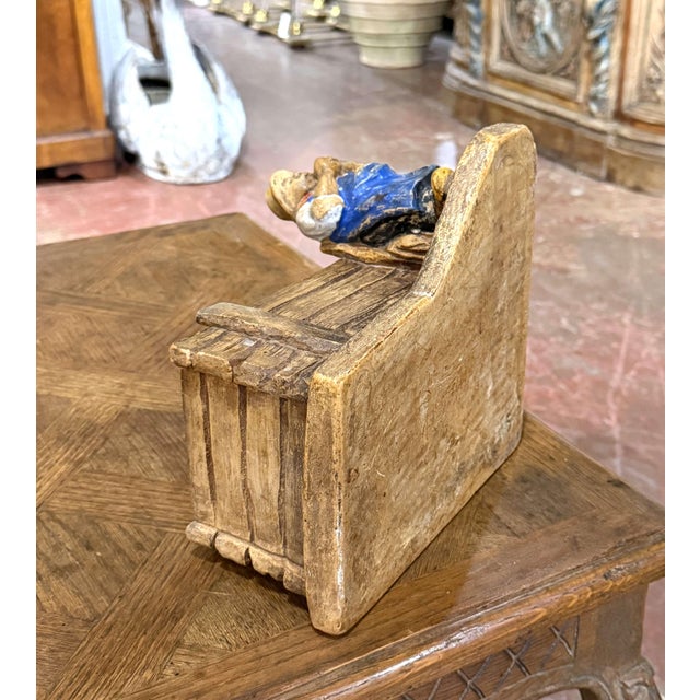 19th Century French Painted Figural Gardener Cachepot Planter For Sale - Image 9 of 10