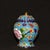 Traditional Vintage Blue Cloisonné Enamel Ginger Jar With Peony Motif and Lid For Sale - Image 3 of 9