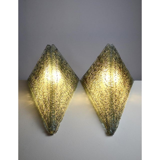 Brutalist Glass Shard Wall Sconces by Danny Lane, 1970s, Set of 2 For Sale - Image 18 of 18
