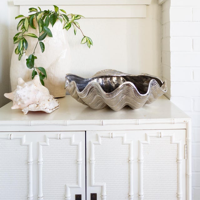 Arthur Court Two Arthur Court Giant Aluminum Clam Shell Bowls, Sold Separately For Sale - Image 4 of 18