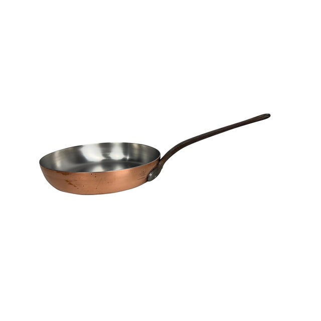 Early 20th Century French Copper Skillet 9 Inch Marked Metaux Ouvres France For Sale - Image 16 of 18