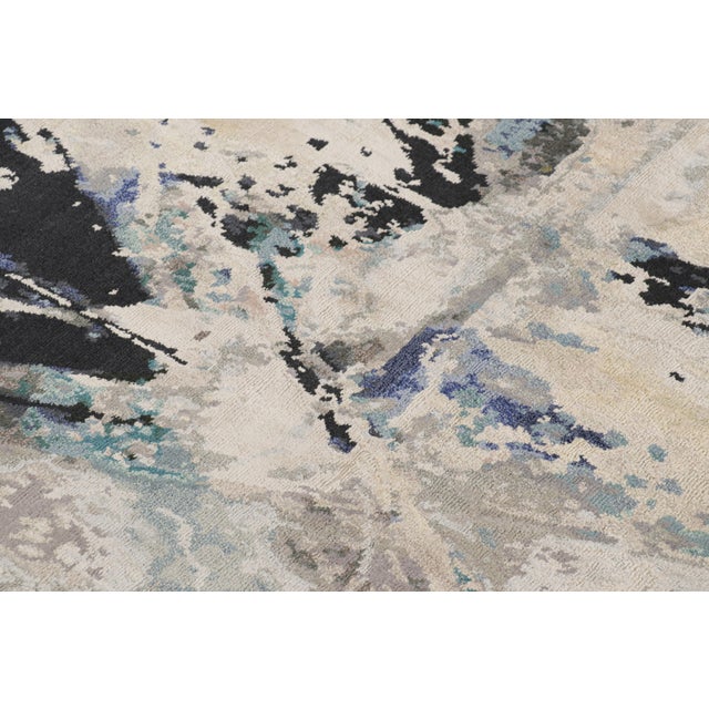 Modern Rug & Kilim’s Modern Abstract Rug With Geometric Patterns “Mirror” For Sale - Image 3 of 8