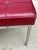 Florence Knoll for Knoll Ox-Blood Red 60" Leather and Chrome Bench. Very nice shape. Two Benches available! one has one...