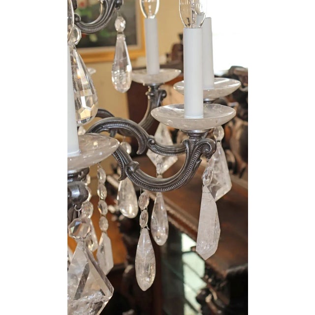 Schonbek 5410 Silver La Scala 15 Light Rock Crystal Chandelier 40 X 28 X 28 For Sale - Image 11 of 12