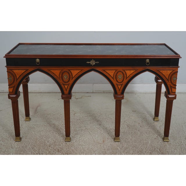 Age: Approx: 25 Years Old Details: Russian Empire Design High Quality Construction Faux Marble Painted Finish Top Brass...