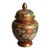 Antique Japanese Satsuma Hand Painted Floral & Gilt Pottery Lidded Urn C1920 For Sale