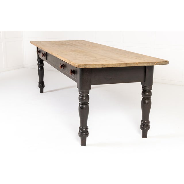 Early 19th century english pine farmhouse table an early 19th century english painted pine farmhouse table. this table,...