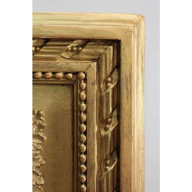 Golden Wood Mirror & Half Moon Console, Set of 2 For Sale - Image 11 of 18