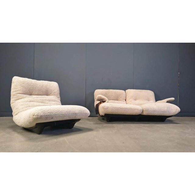 Marsala Sofa and Lounge Chair by Michel Ducaroy for Ligne Roset, 1970s, Set of 2 For Sale - Image 6 of 10