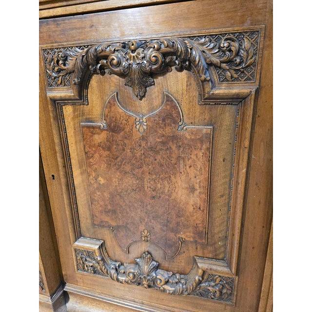 Gold Large 19th Century French Fruitwood Sideboard with One-Piece Veined Marble Top, 1809 For Sale - Image 8 of 14