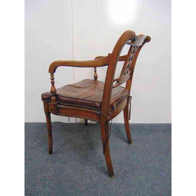 Regency Style Carved Walnut Arm Chair For Sale In Philadelphia - Image 6 of 8