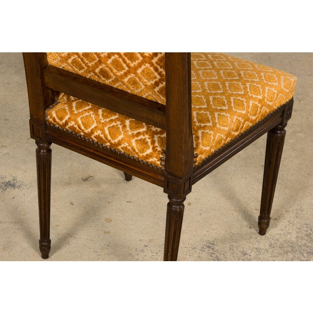Set of Six Early 20th Century French Louis XVI Walnut Dining Chairs For Sale - Image 17 of 18