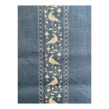 Shy Yard Remnant of Lisa Fine Baroda II Fabric in Indigo For Sale