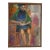 1966 Richard Amend Impressionist Acrylic Painting on Board of a Seated Woman For Sale