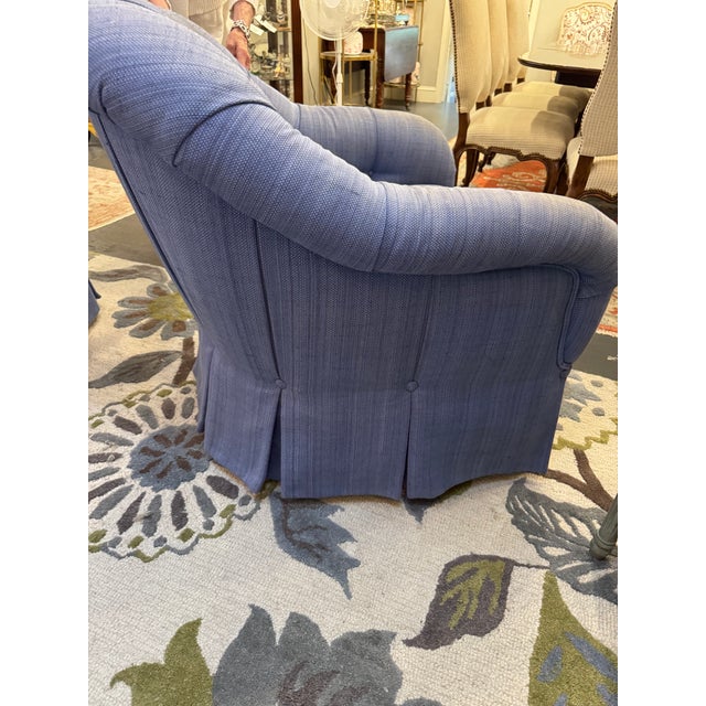 Contemporary 21st Century Vintage Designer Kravet Swivel Chair For Sale - Image 3 of 7