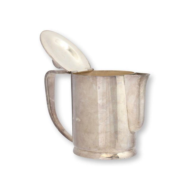 Art Deco Swiss hotelware coffee pot by H. Béard of Montreux, a respected maker renowned for exceptionally durable silver-...